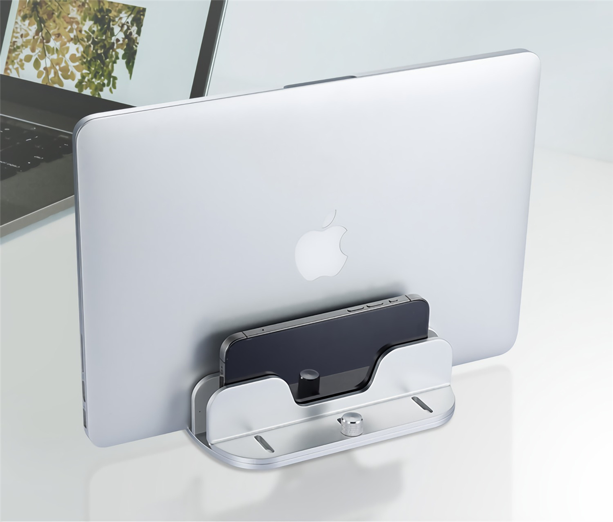 Vertical-Laptop-Stand-2-Slots-Adjustable-Width-Length-Space-Saving-Aluminum-Desktop-Notebook-Stand-H-1900489-2