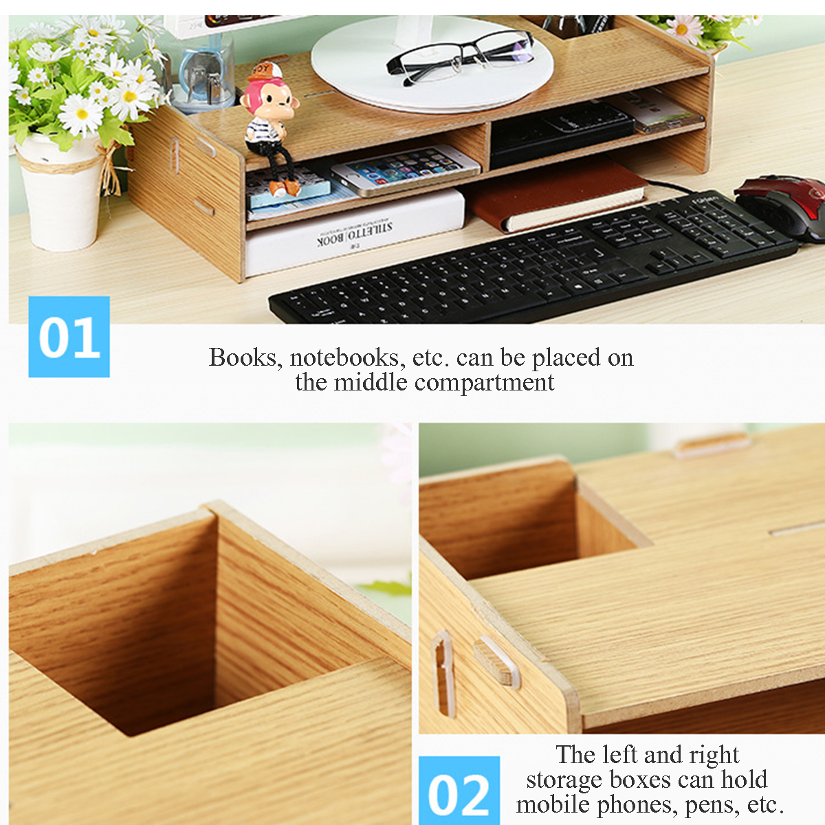 Wood-Laptop-Stand-Accessories-Storage-Display-Monitor-Raising-Bracket-Neck-Protection-Shelf-1829026-8