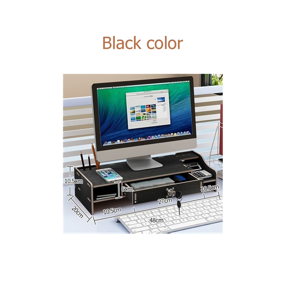 Wooden-Desktop-Computer-Monitor-Laptop-Stand-Elevated-Shelf-Base-Bracket-for-Office-Desktop-Keyboard-1727980-6