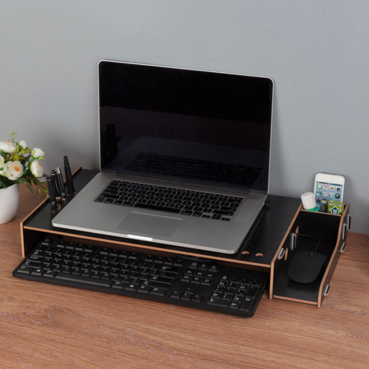 Wooden-Laptop-Stand-Computer-Screen-Desktop-Bracket-Monitor-TV-Riser-Assemble-Holder-with-Storage-Bo-1279607-4