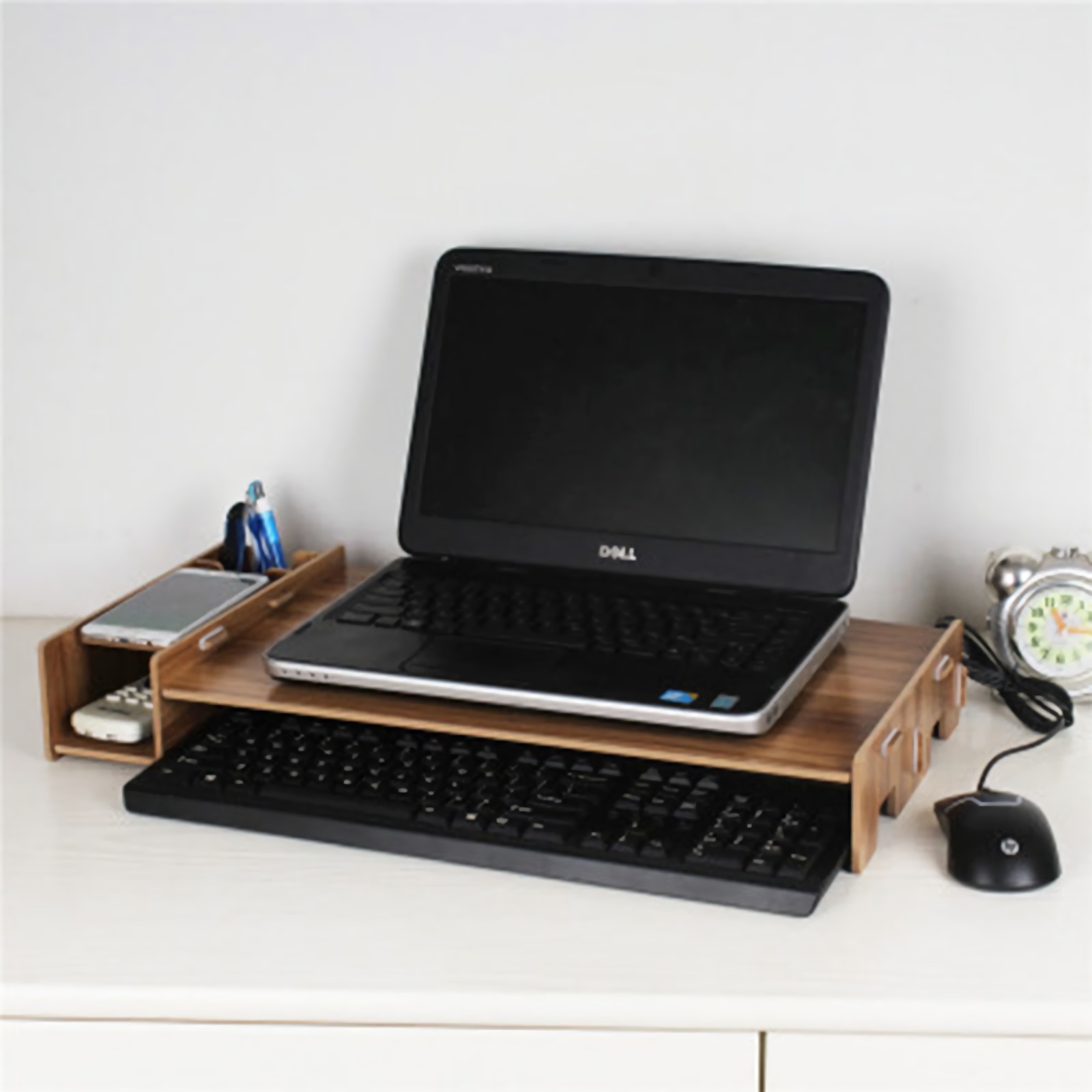 Wooden-Laptop-Stand-Desktop-Riser-storage-Drawer-Organizer-2-Tiers--Computer-Stand-Ofiice-Supply-For-1444192-1