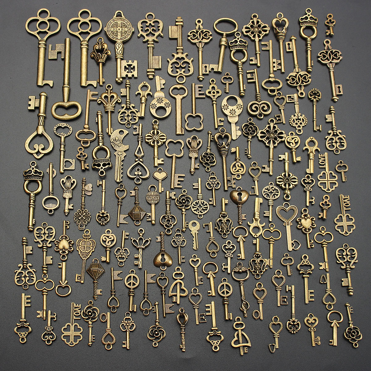 125Pcs-Vintage-Bronze-Key-For-Pendant-Necklace-Bracelet-DIY-Handmade-Accessories-Decoration-1192644-4