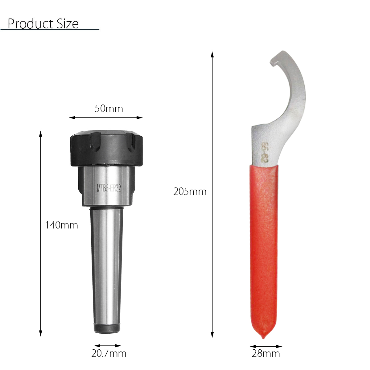 18pcs-3-20mm-Collects-Set-MTB3-ER32-Collet-Chuck-Set--12-Inch-Thread-with-Chuck-And-Spanner-1162136-3