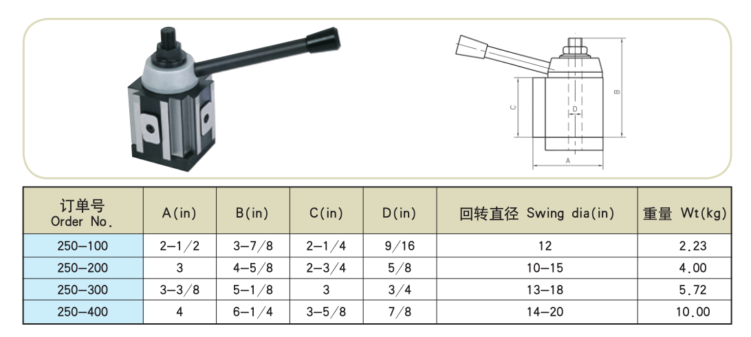 Machifit-250-100-Quick-Change-Tool-Post-Tool-Holder-Set-for-Lathe-Tools-1913655-12