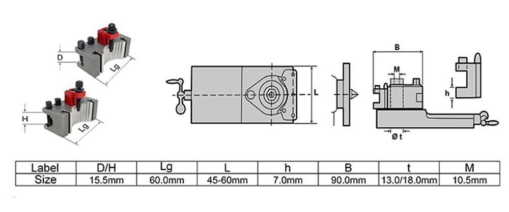 Machifit-Ec-Ed-Lathe-Quick-Change-Tool-Post-Set-WM210V-15x15mm-Tool-Rest-for-Swing-Over-Bed-120-220m-1901855-1