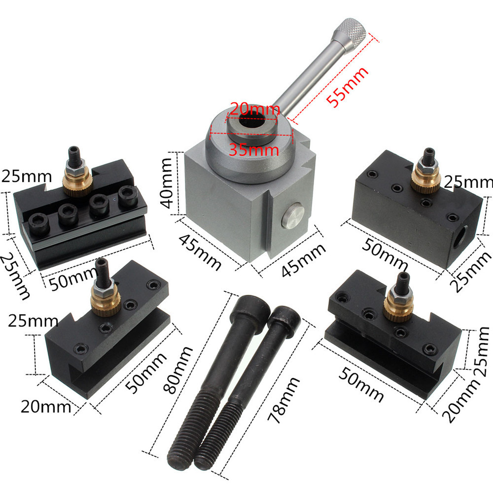 Mini-Quick-Change-Tool-Post-Holder-Kit-Set-Aluminum-Alloy-Tool-Post-Lathe-Tools-983345-10