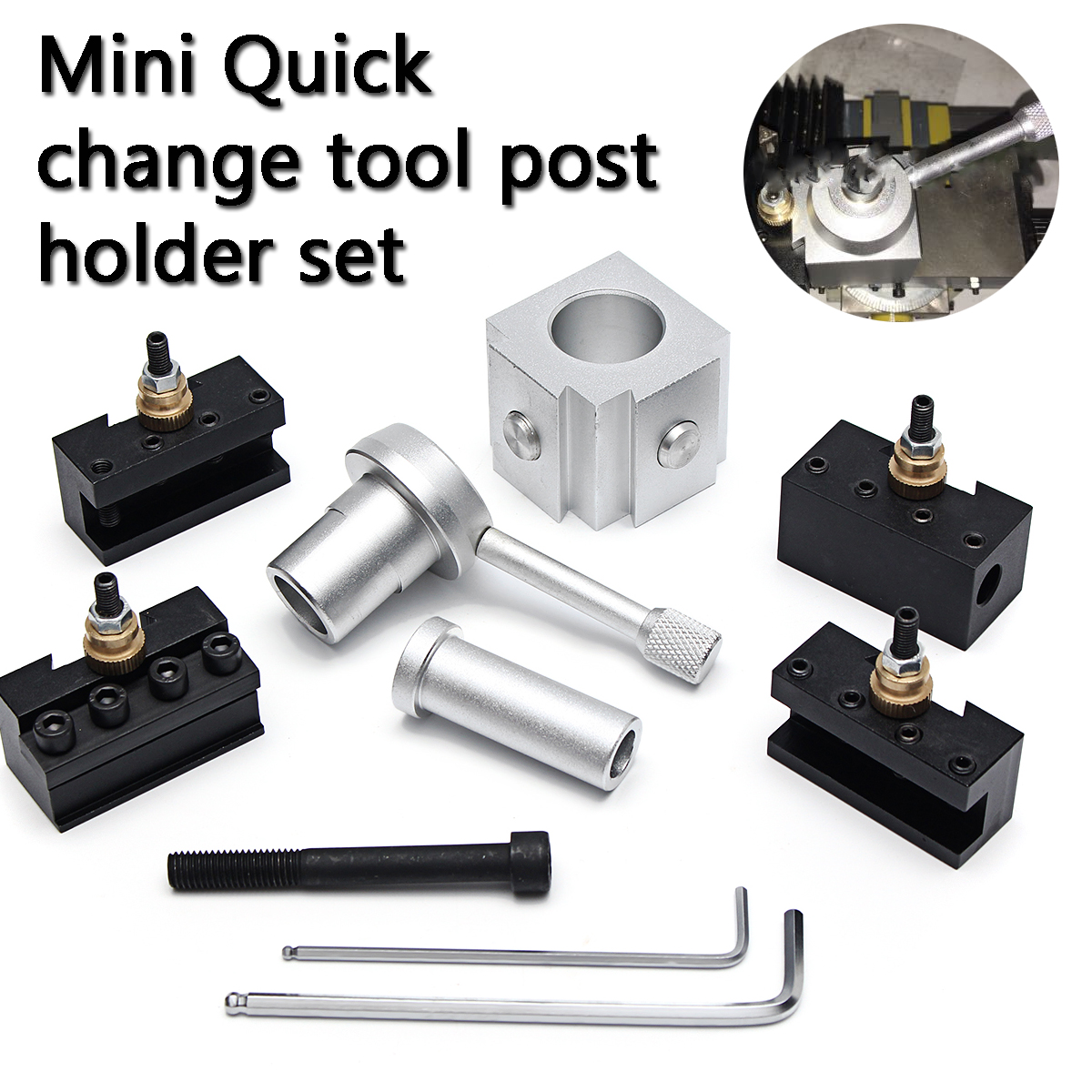 Mini-Quick-Change-Tool-Post-Holder-Set-with-9pcs-38-Inch-Boring-Bar-and-5pcs-Indexable-Blade-1190276-2