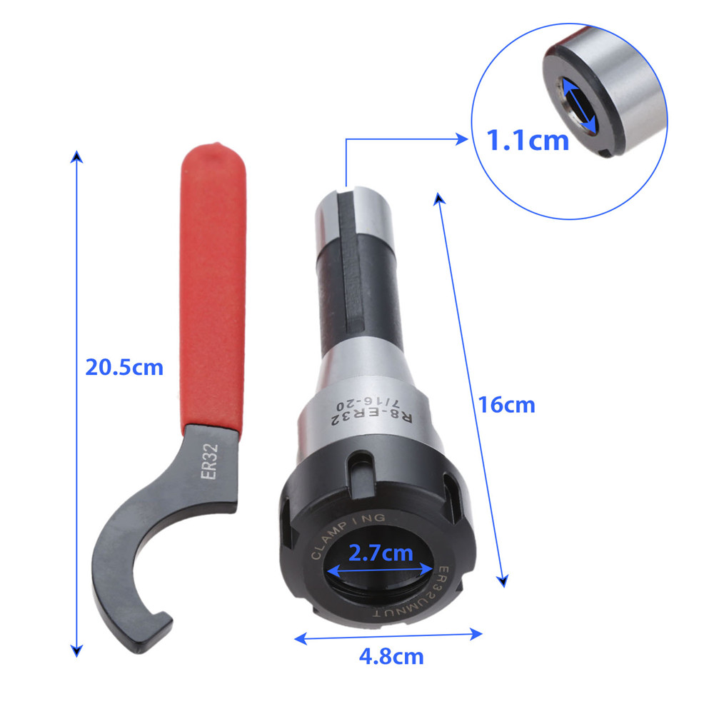 R8-ER32-Spring-Collet-Chuck-Holder-with-ER32-Spanner-Wrench-CNC-Lathe-Milling-Tool-1931635-7