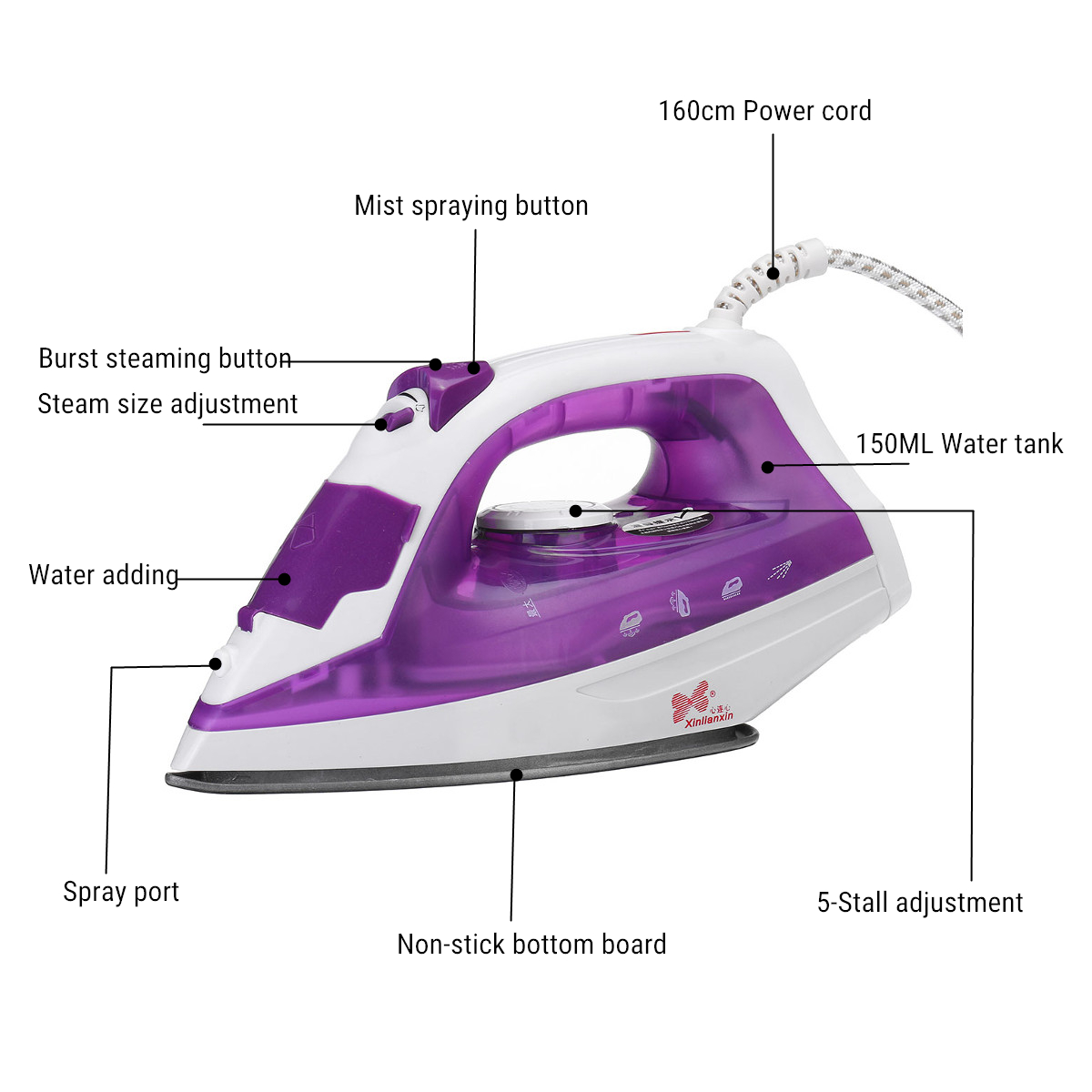 1600W-220V-Handheld-Portable-Steam-Iron-Electric-Garment-Cleaner-5-speed-Temperature-Adjustment-1744438-6