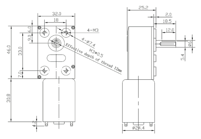 12V-125RPM-Worm-Gear-Motor-Reducer-Motor-with-Bracket-1053296-1