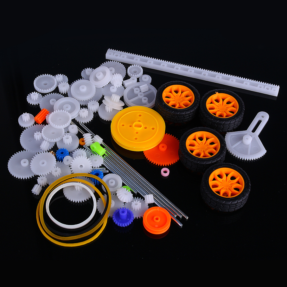 78pcs-Plastic-Motor-Gear-Kit-DIY-Gear-Assortment-Accessories-Set-With-Various-Gear-And-Axle-Belt-Bus-1407609-2