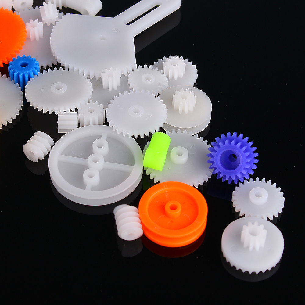 78pcs-Plastic-Motor-Gear-Kit-DIY-Gear-Assortment-Accessories-Set-With-Various-Gear-And-Axle-Belt-Bus-1407609-5