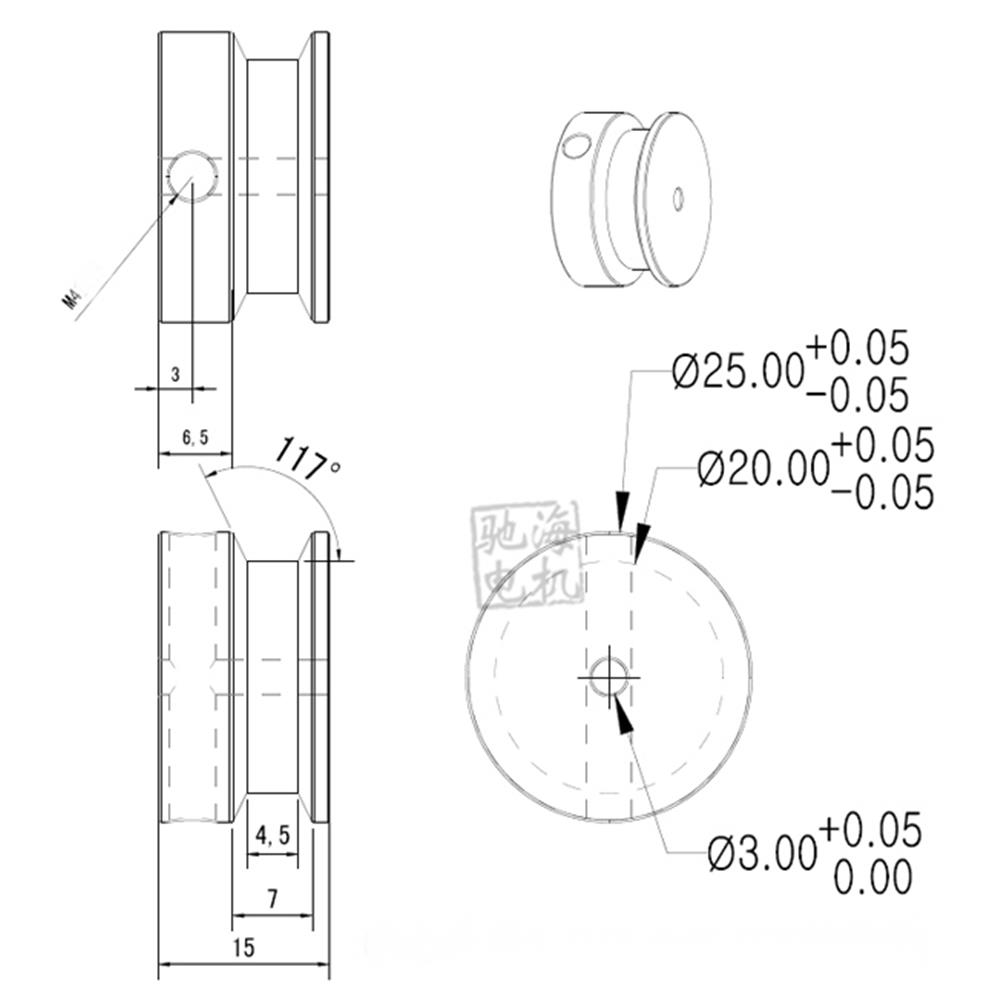 Chihai-346mm-CNC-Aluminum-Timing-Belt-Pulley-V-Type-Pulley-1m-Pulley-Belt-1363025-10