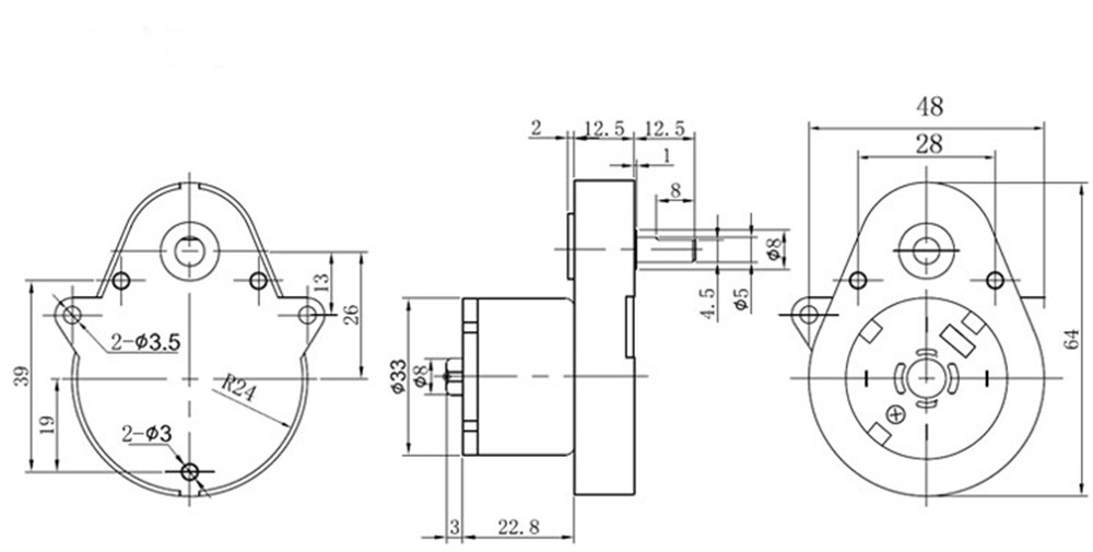 Chihai-CHE-48GE-520-DC-12V-28rpm-1225-Ratio-Micro-Permanent-Magnet-Reduction-Gear-Motor-1366739-8