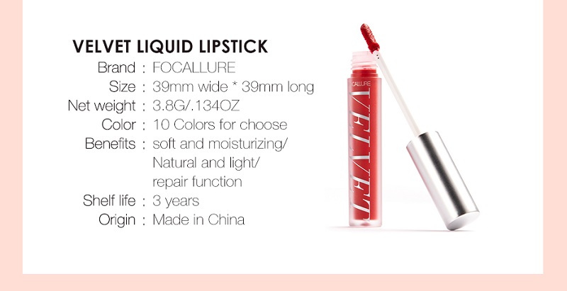 FOCALLURE-10-Colors-Velvet-Matte-Lip-Glaze-Waterproof-Non-Marking-Lip-Gloss-Cosmetic-1768302-7