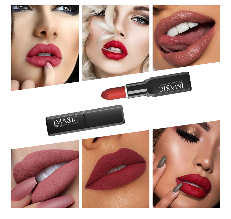 IMAGIC-Matte-Velvet-Lipstick-16Colors-Waterproof-Long-lasting-Nude-Glossy-Lipstick-1650694-2