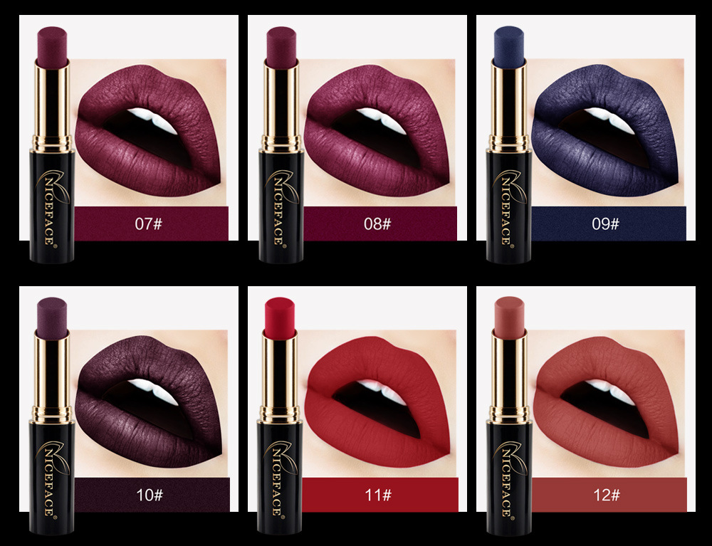 NICEFACE-24-Colors-Shimmer-Matte-Metallic-Halloween-Velvet-Lip-Stick-Makeup-Long-Lasting-Waterproof-1202284-7