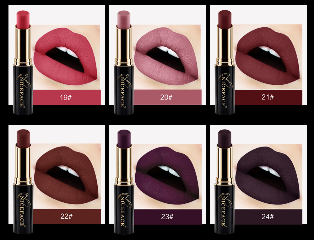 NICEFACE-24-Colors-Shimmer-Matte-Metallic-Halloween-Velvet-Lip-Stick-Makeup-Long-Lasting-Waterproof-1202284-10