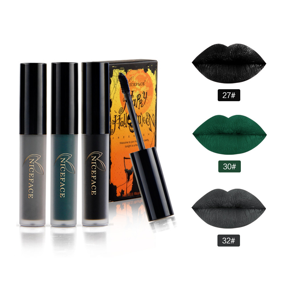 NICEFACE-Halloween-Matte-Lipstick-Liquid-Lip-Gloss-Kit-Suit-Retro-Pumpkin-Nude-Makeup-1186477-3