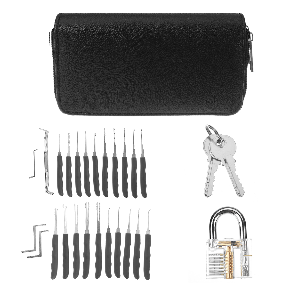 24PcsSet-Lock-Training-Skill-Set-Clear-Practice-Padlock-Tools-Locks-Key-Kits-1739766-2