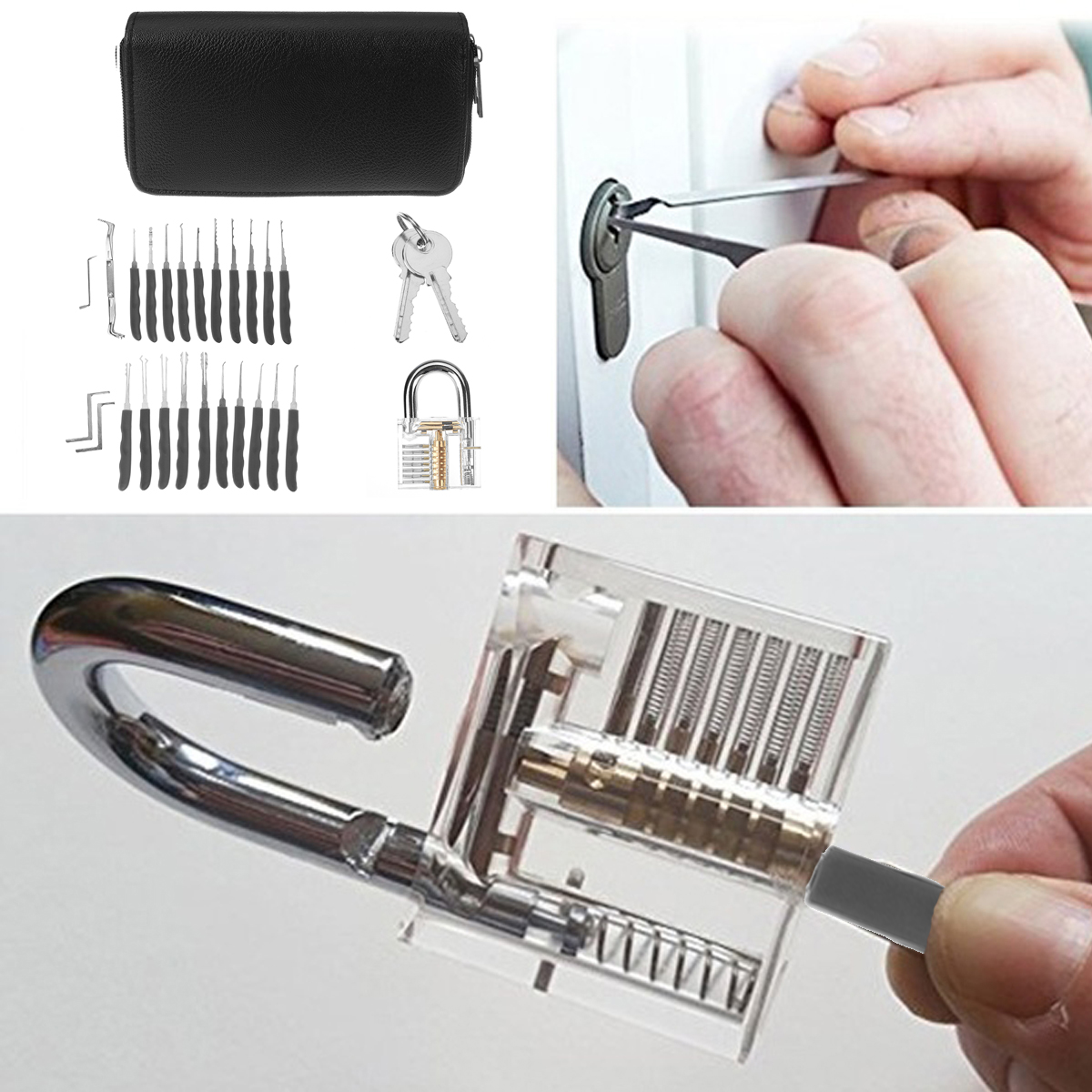 24PcsSet-Lock-Training-Skill-Set-Clear-Practice-Padlock-Tools-Locks-Key-Kits-1739766-10