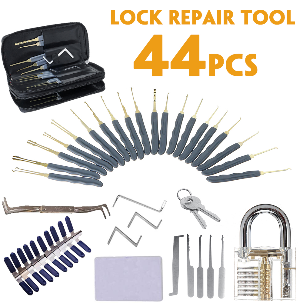 44-Pcs-Lock-Repair-Sets-Unlocking-Practice-Lock-Pick-Key-Extractor-Padlock-Kit-1753910-1
