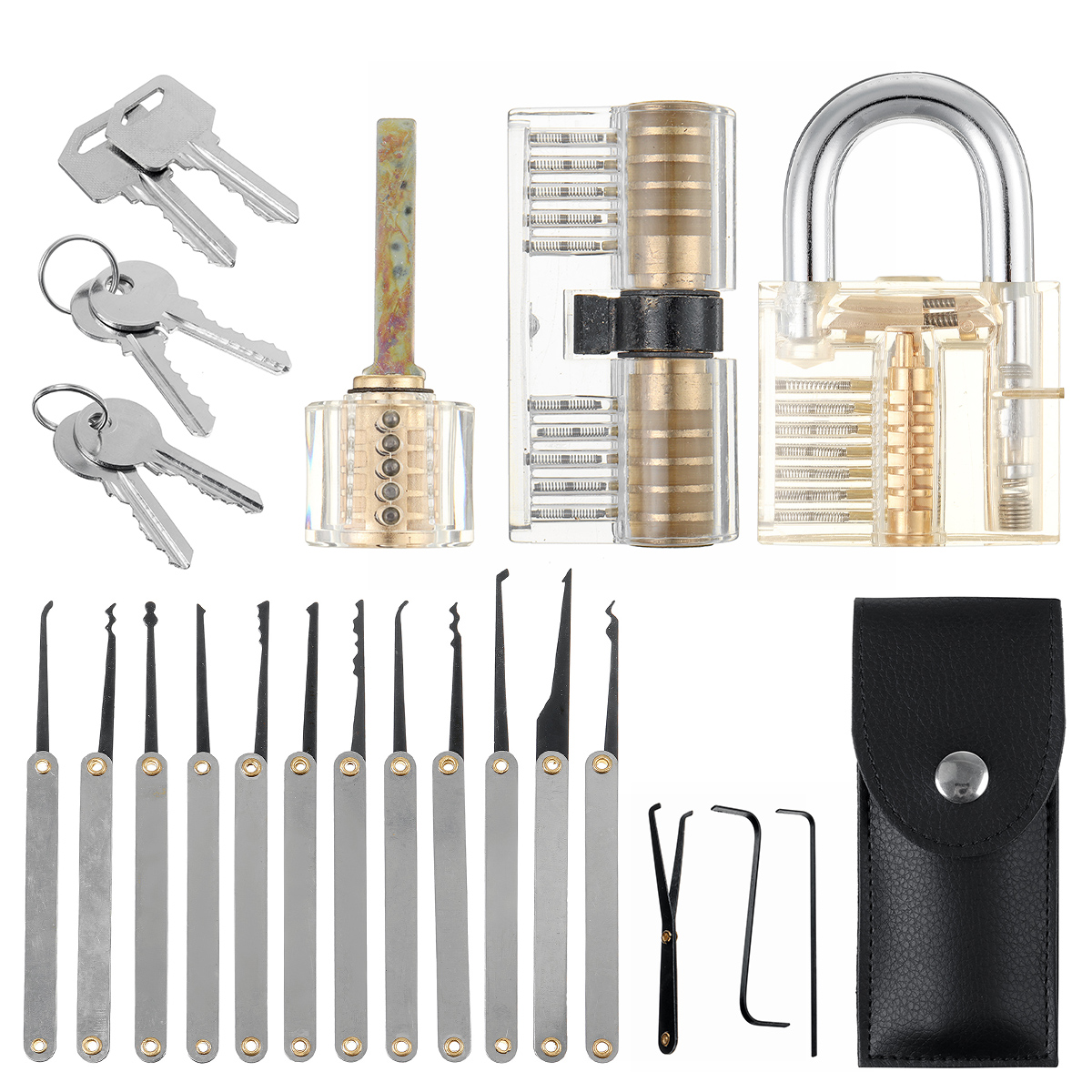 51925PCS-Unlocking-Locksmith-Practice-Lock-Pick-Key-Extractor-Padlock-Lockpick-Tool-Kits-1651816-1