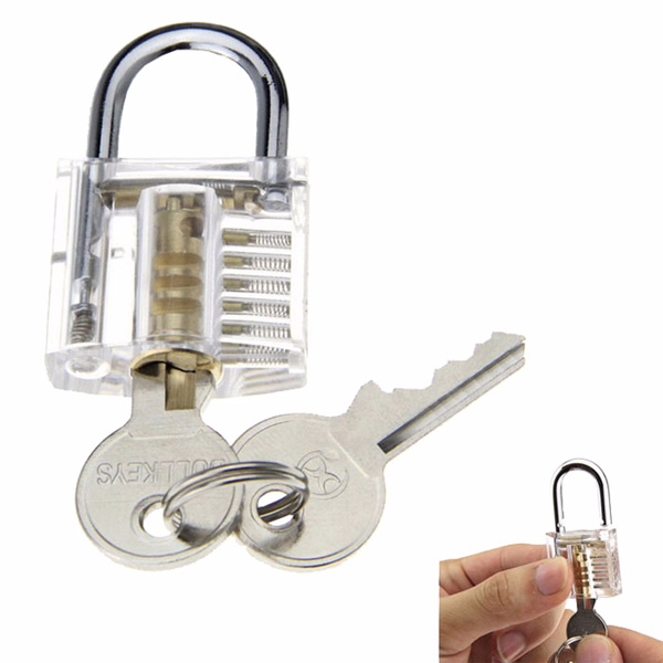 DANIU-Transparent-Practice-Padlock-with-12pcs-Unlocking-Lock-Picks-Set-Key-Extractor-Tools-1168495-4