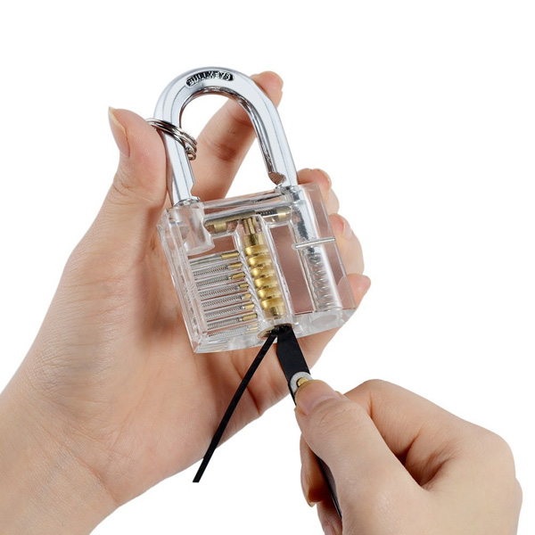 DANIU-Transparent-Practice-Padlock-with-12pcs-Unlocking-Lock-Picks-Set-Key-Extractor-Tools-1168495-6