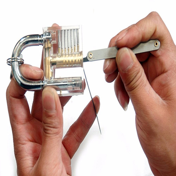DANIU-Transparent-Practice-Padlock-with-12pcs-Unlocking-Lock-Picks-Set-Key-Extractor-Tools-1168495-8