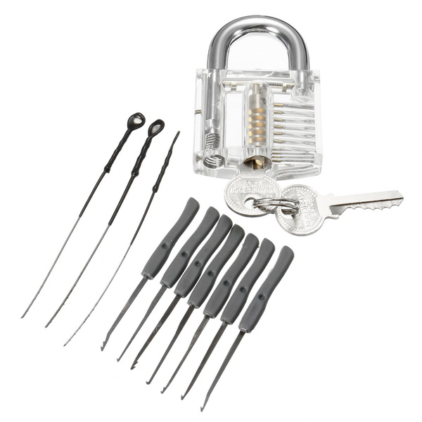 Mini-Locksmith-Tool-Suit-Set-Lock-Pick-Tools-Training-Lock--Keys-Suit-Set-with-Key-Remover-1119352-1