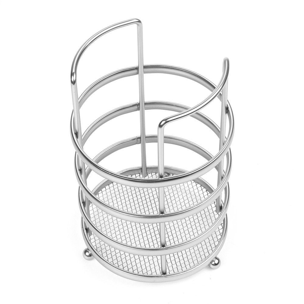 11X17cm-Round-Tableware-and-Chopstick-Holder-Metal-Tool-Storage-Basket-1671893-2