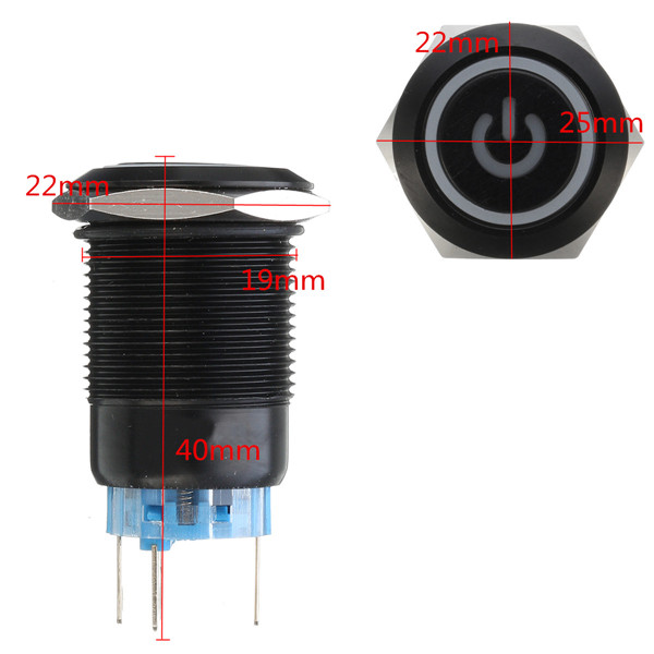 12V-5-Pin-19mm-Led-Metal-Push-Button-Momentary-Power-Switch-Waterproof-Switch-Black-1181530-1