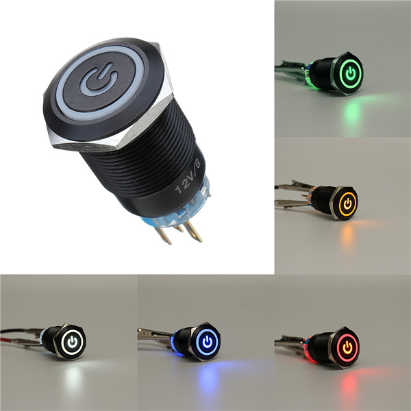 12V-5-Pin-19mm-Led-Metal-Push-Button-Momentary-Power-Switch-Waterproof-Switch-Black-1181530-2