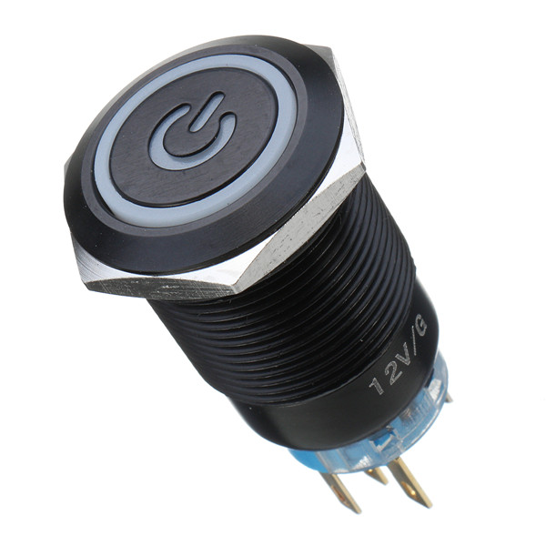 12V-5-Pin-19mm-Led-Metal-Push-Button-Momentary-Power-Switch-Waterproof-Switch-Black-1181530-4