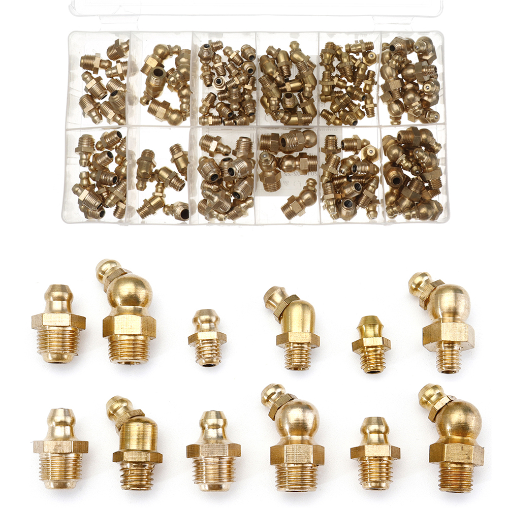 130pcs-Assorted-Box-Grease-Nipples-Fitting-Tools-Kit-Metric-and-Imperial-BSP-UNF-M6-M8-M10-4590180-D-1434250-1