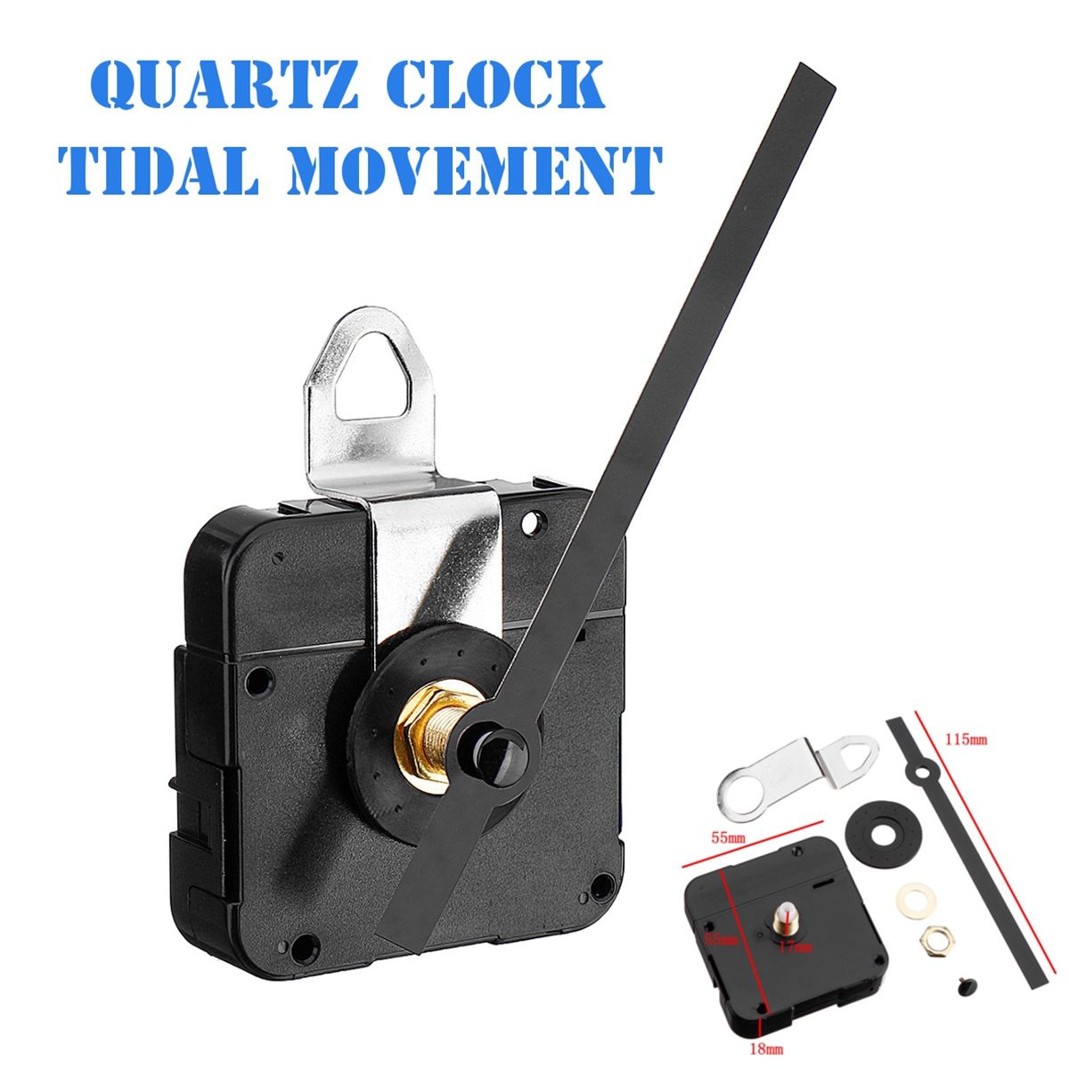 17mm-Quartz-Controlled-Clock-Movement-Motor-Mechanism-115mm-Hands-Fittings-1353046-9