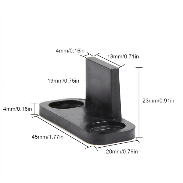 45x20x23mm-Plastic-Floor-Guide-Clip-for-Barn-Door-with-Screw-1232925-2