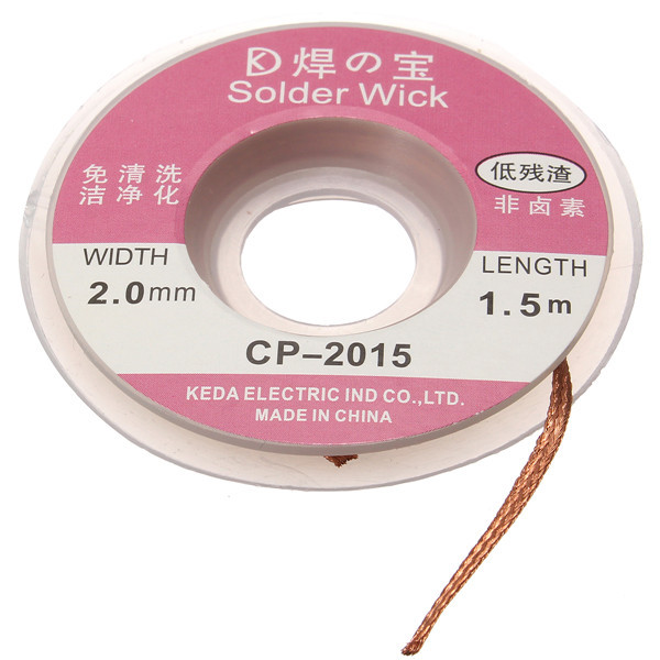4pcs-15mx2mm-Solder-Wire-Desoldering-Braid-Solder-Remover-Copper-Wick-Spool-Wire-Cable-1210948-4