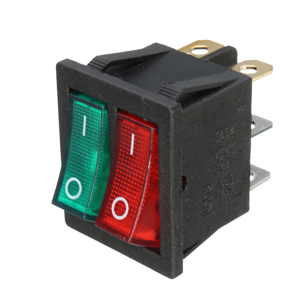 6-Pins-Double-SPST-OnOff-Rocker-Boat-Switch-Red-Green-Light-AC-250V15A-125V20A-Switch-1264959-3