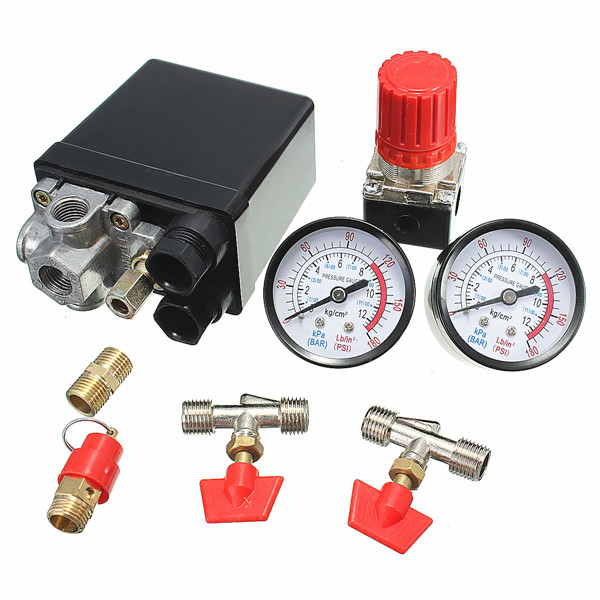 Air-Compressor-Pressure-Valve-180PSI-Gauges-Regulator-Pump-Control-Switch-1033705-2