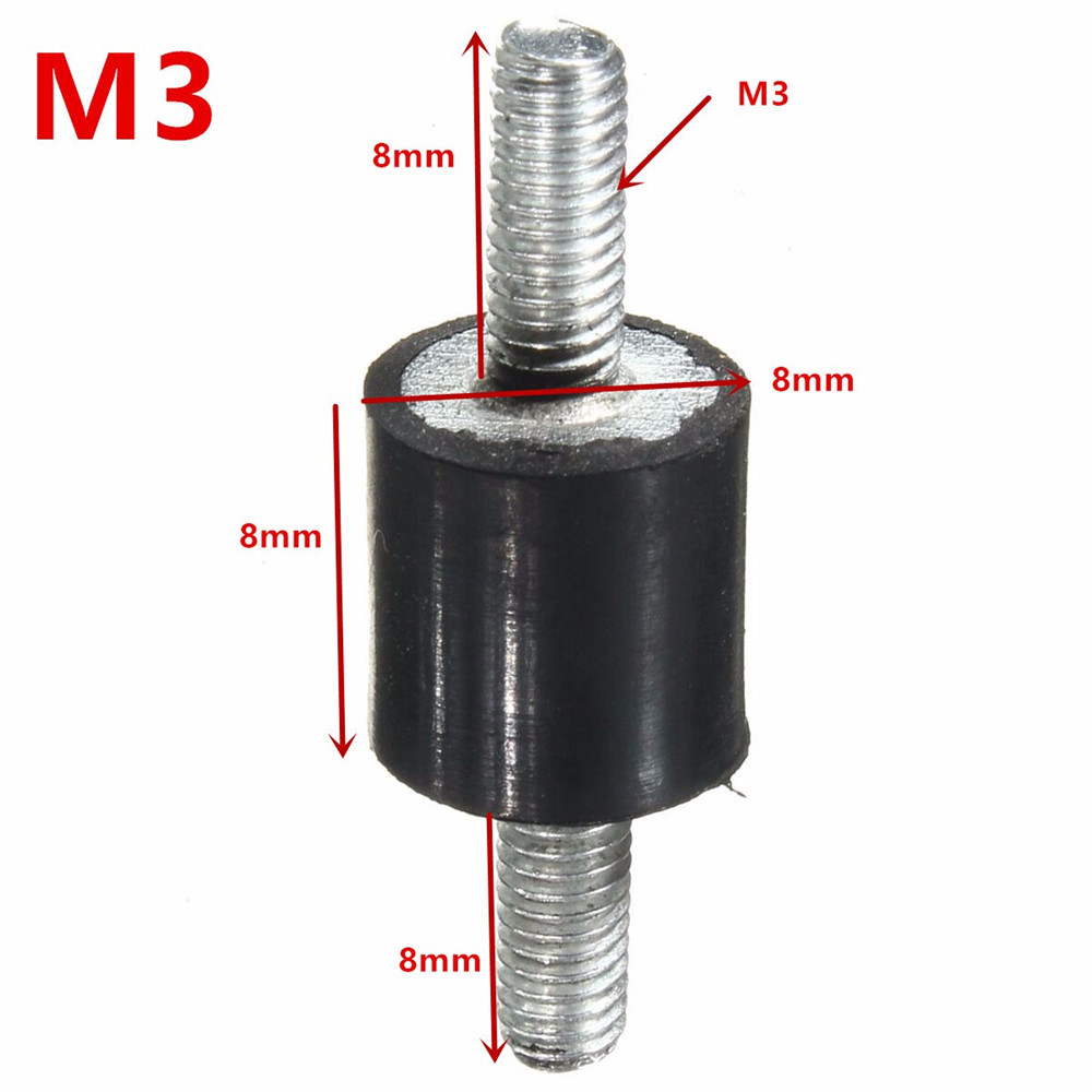 Machifit-4pcs-M3-8x8mm-Rubber-Mounts-Double-Ends-Screw-Anti-Vibration-Mount-Rubber-Shock-Absorber-1342262-8