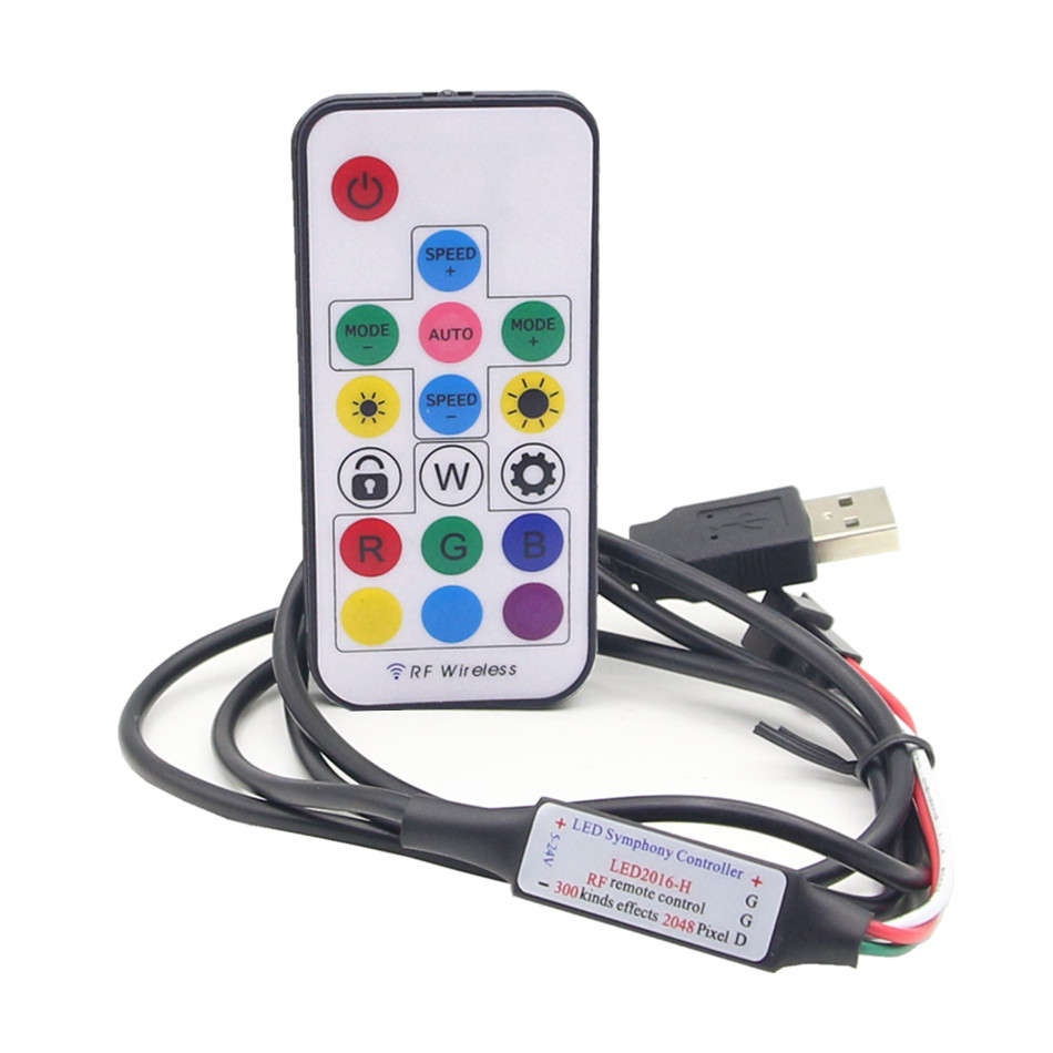 1M-WS2812B-Full-Color-Non-waterproof-144LEDs-RGB-Strip-Light-with-17-Keys-Remote-Control-DC5V-1230481-4
