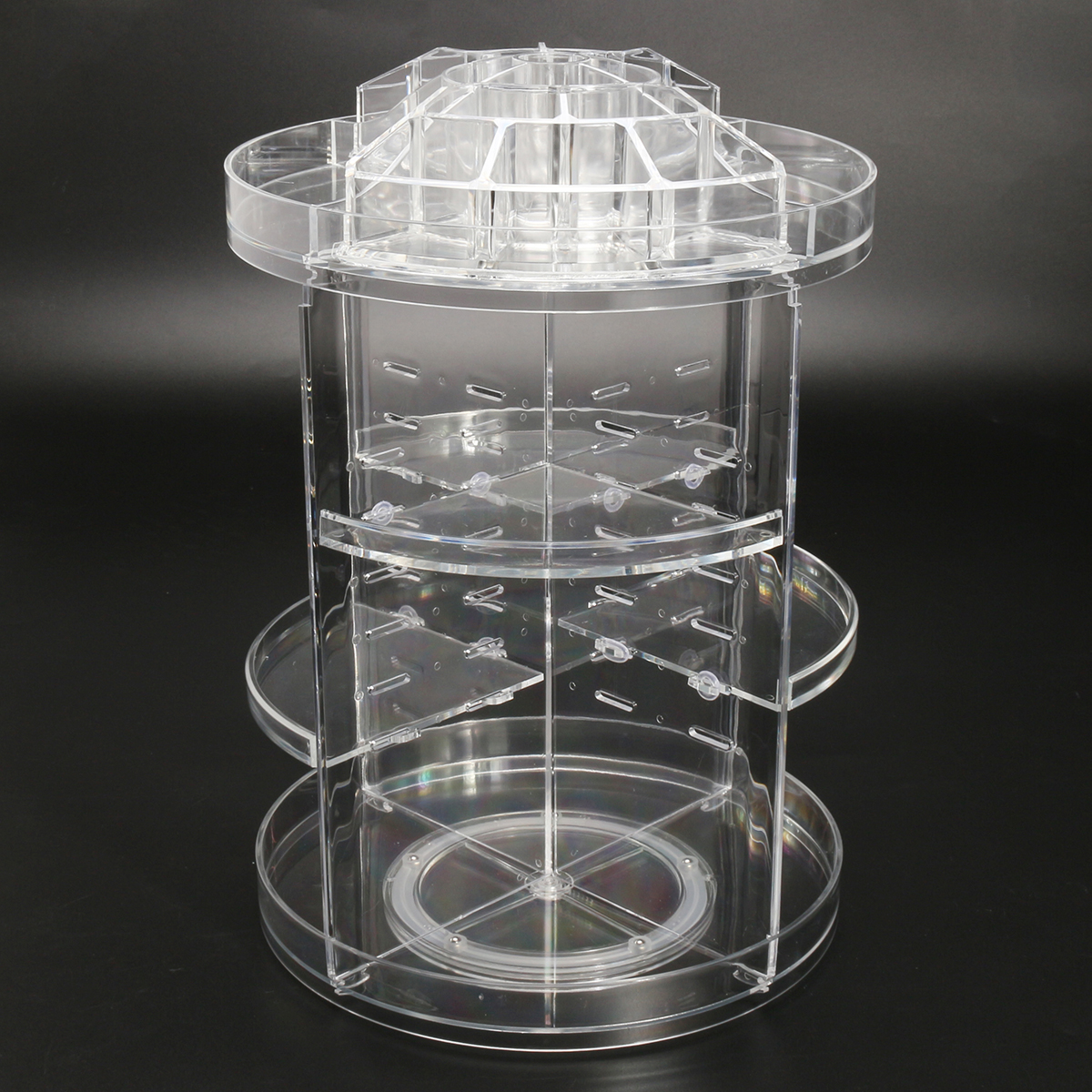 3-Tier-Acrylic-Cosmetic-Makeup-Jewelry-360deg-Rotating-Storage-Organizer-Case-1197699-4