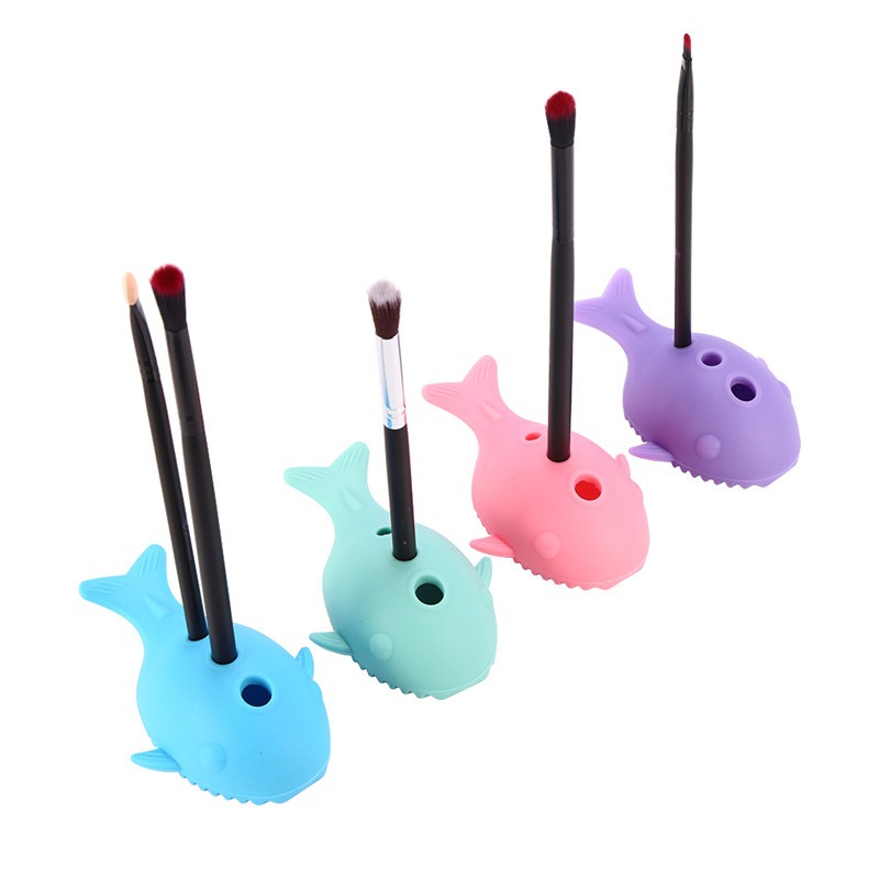 4-Colors-Cute-Malfunctional-Whale-Shaped-Silicone-Makeup-Brushes-Cleaning-Washing-Holder-Tools-1336070-5