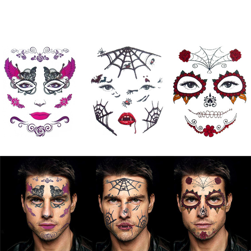 6pcsset-Halloween-Costume-Cosplay-Party-Makeup-Face-Eye-Terror-Temporary-Tattoo-Sticker-Waterproof-1199750-4