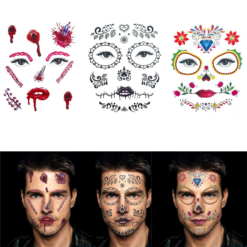 6pcsset-Halloween-Costume-Cosplay-Party-Makeup-Face-Eye-Terror-Temporary-Tattoo-Sticker-Waterproof-1199750-5