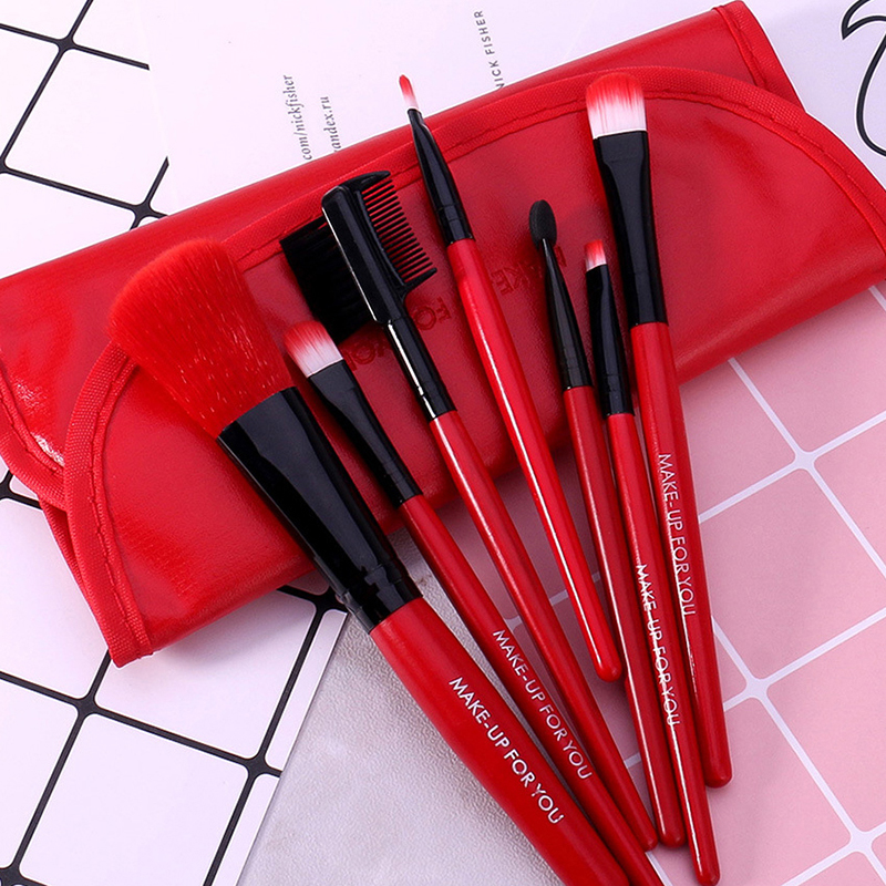 OTWOO-7Pcs-Hot-Red-Makeup-Brushes-Set--Face-Eye-Makeup-Brush-Kit-Soft-Hair-Multifunctional-Cosmetic--1379056-2
