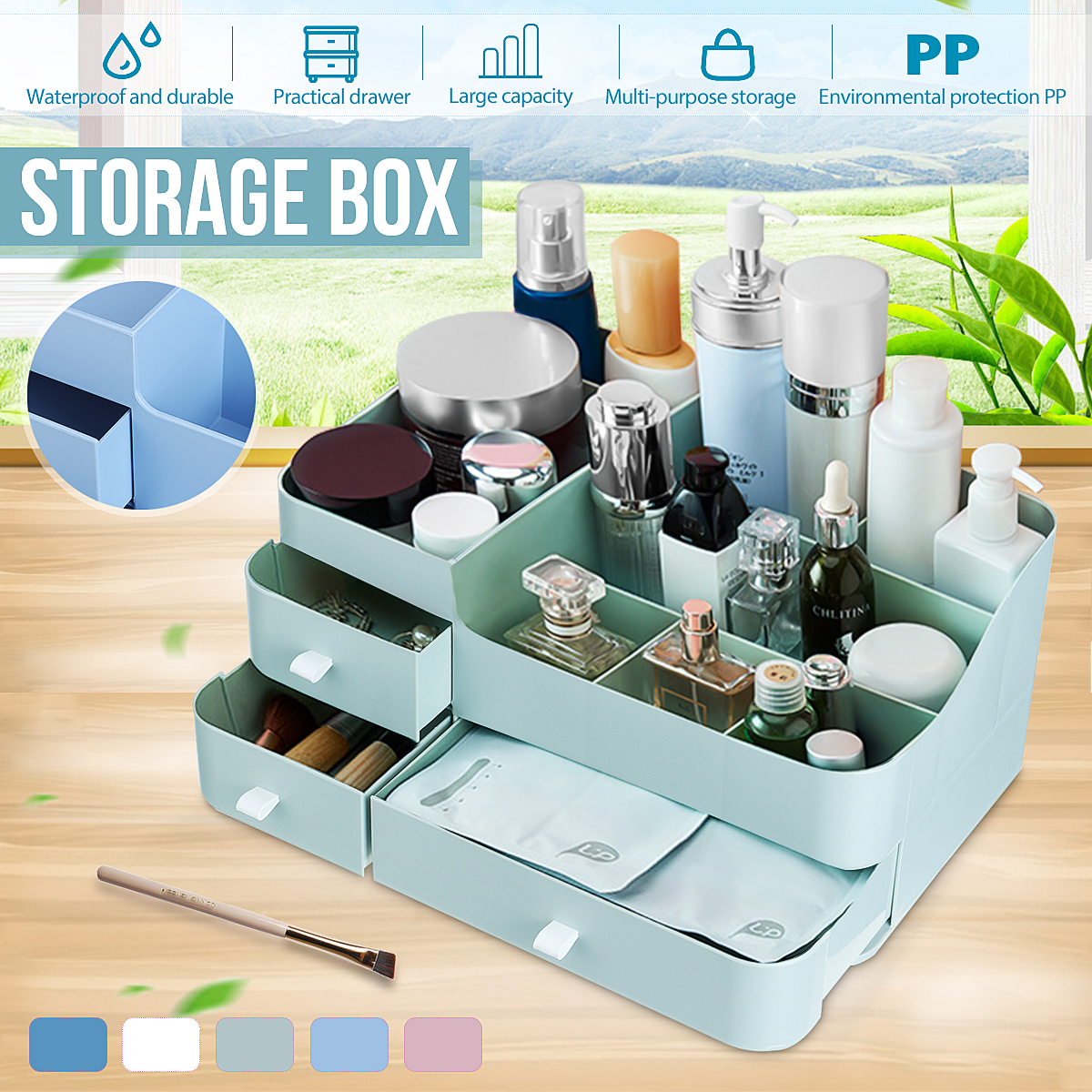 Plastic-Cosmetic-Organizer-Makeup--Holder-Drawers-Jewelry-Storage-Box-1815890-1