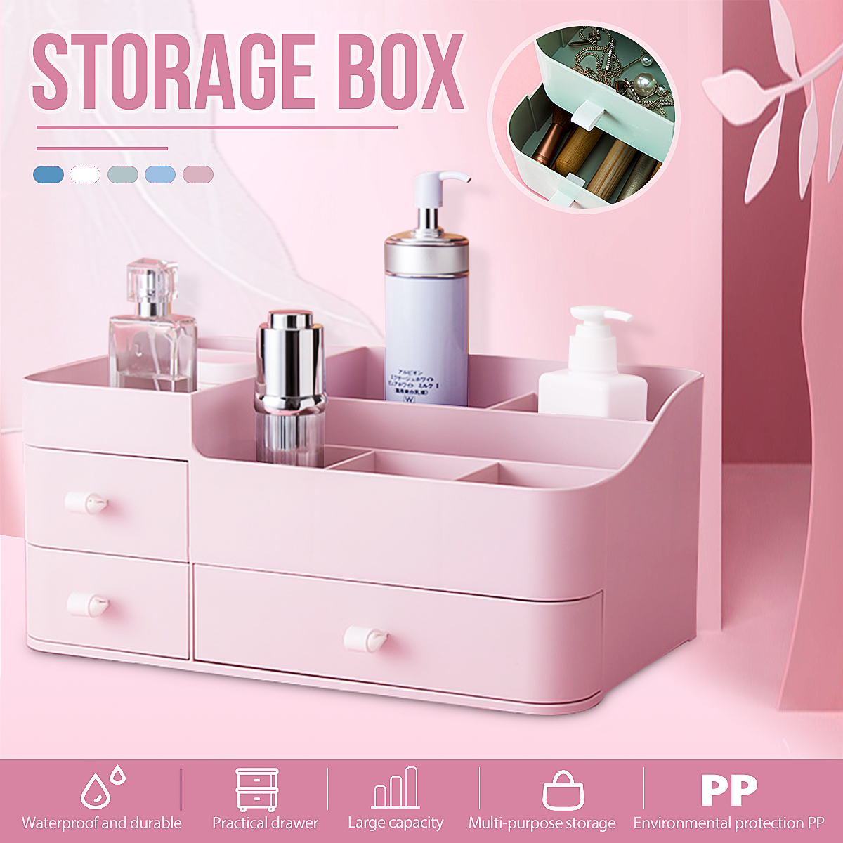 Plastic-Cosmetic-Organizer-Makeup--Holder-Drawers-Jewelry-Storage-Box-1815890-2